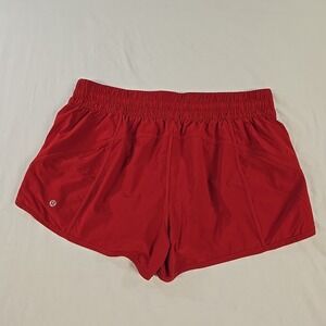 Lululemon Tracker Shorts Size 16 Red Lined Gym Running Athleisure Wear